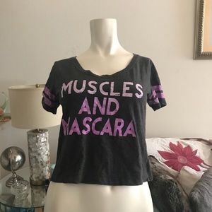 Chin Up  Muscles and Mascara Crop Top
